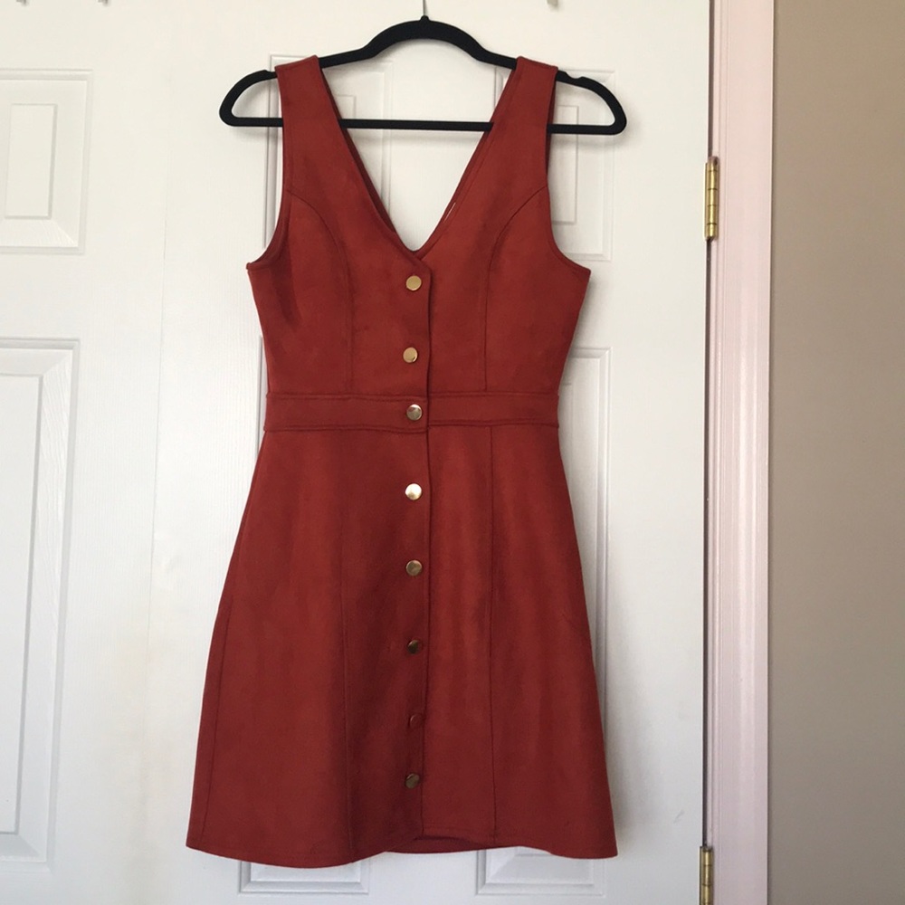 Charlotte Russe Burnt Orange Velvet Dress